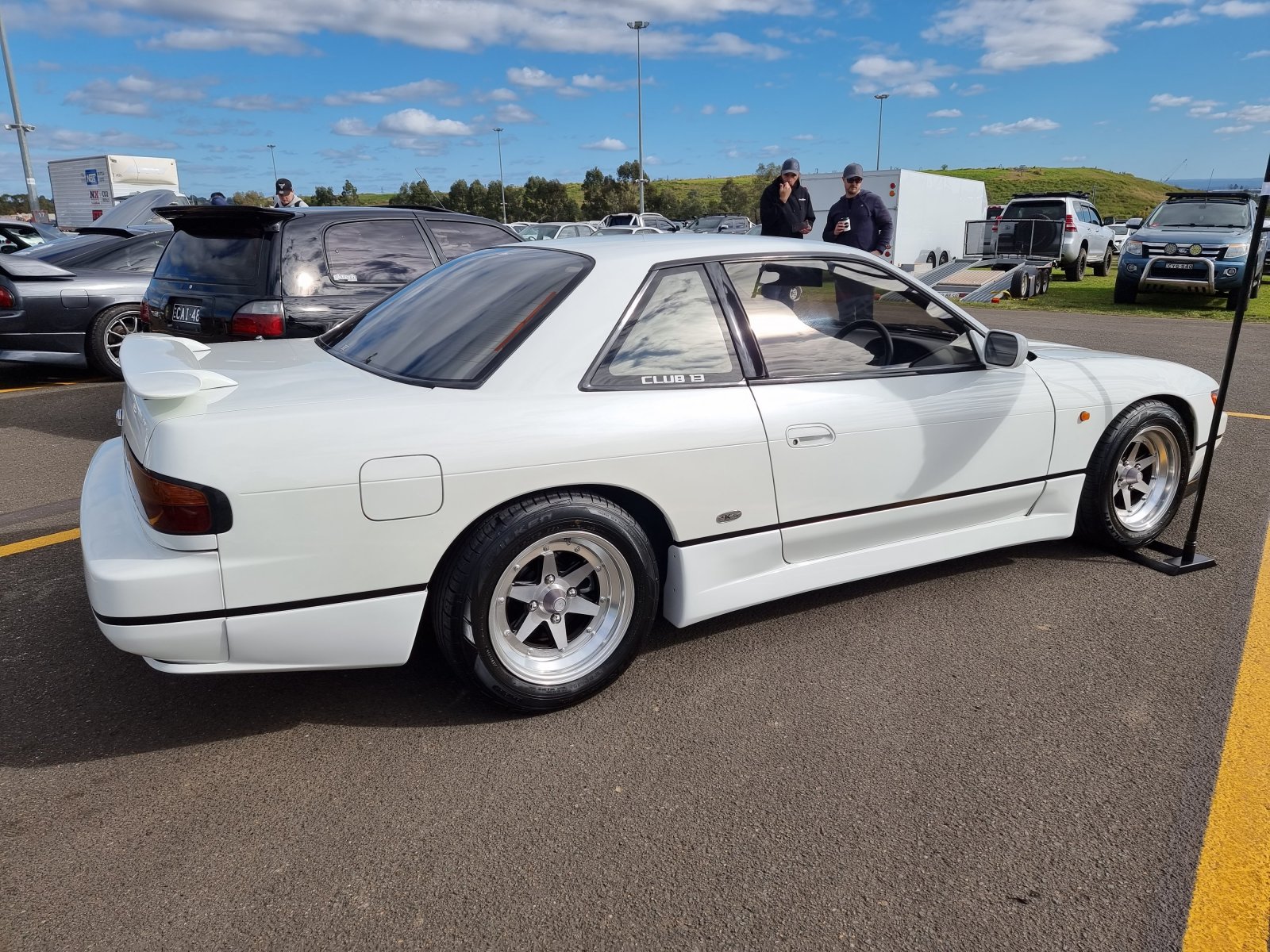 White S13 Silvia with Longchamps