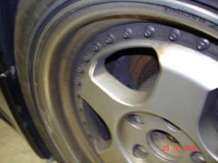 Rear Wheel - note brake disc wear