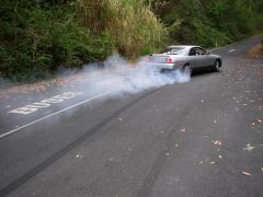 Mr* doing a burnout