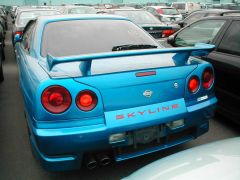 Back of the car at the docks in Japan